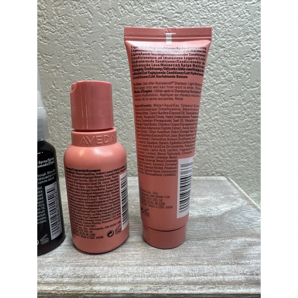 $18 🌙 Set Aveda NutriPlenish Moisture Sham & Cond Travel Thickening Tonic NEW